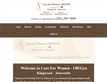 Tablet Screenshot of careforwomenonline.com